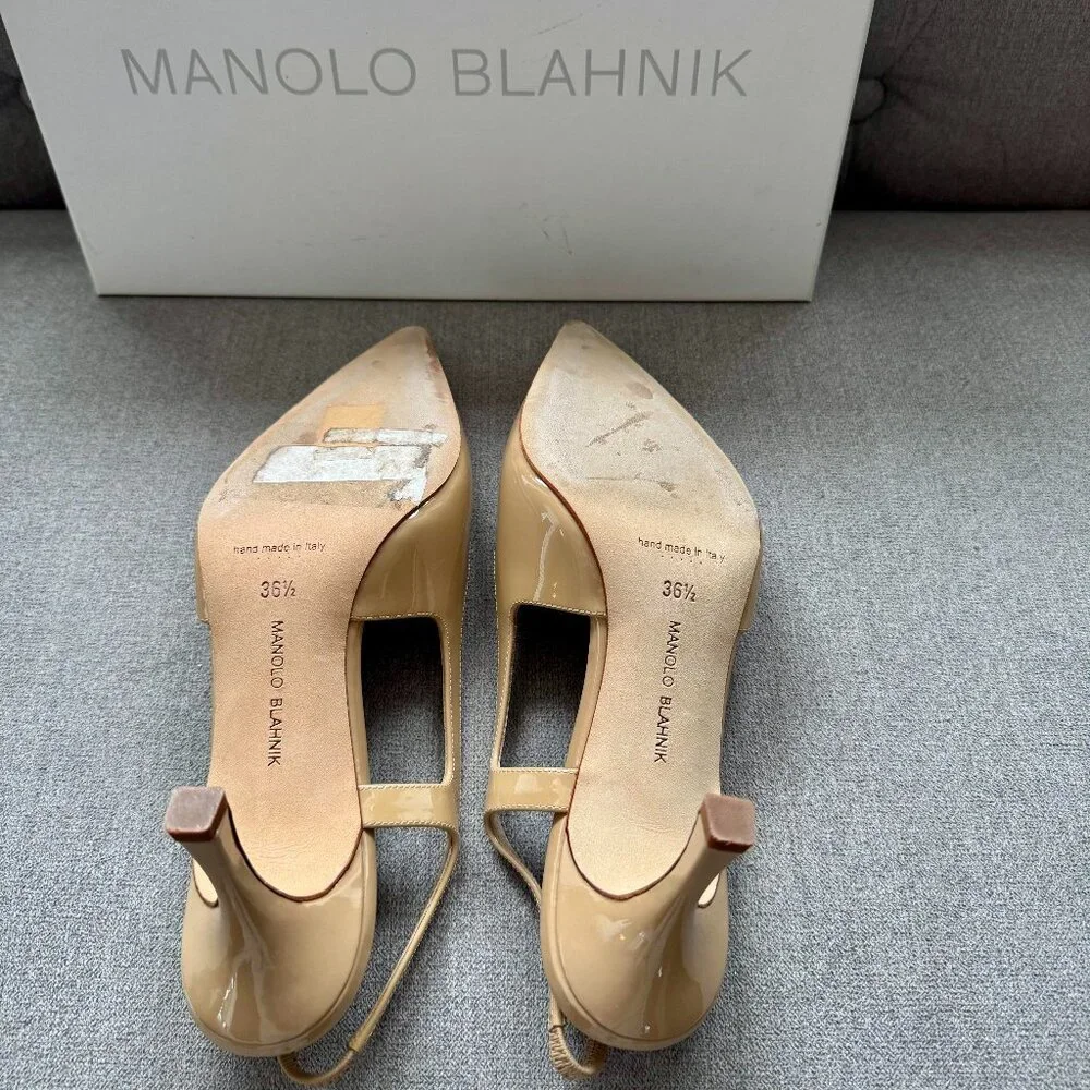 Manolo Blahnik Bretto Slingbacks - Picture 2 of 5